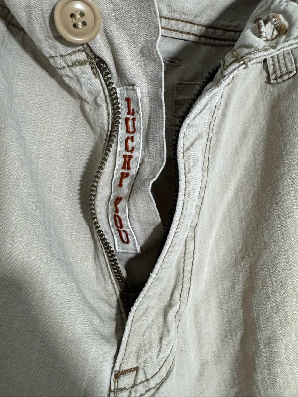 Lucky Brand Beige Flat Front Men's Shorts